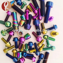 china manufacturer m2.5 titanium grade2 and grade5 anodized screw